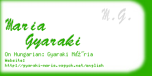 maria gyaraki business card